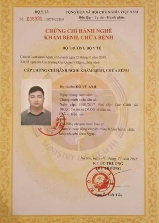 Chứng chỉ hành nghề